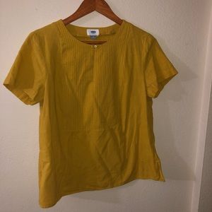 Old Navy- mustard short sleeve blouse